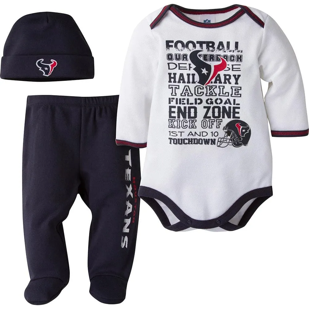 Texans Bodysuit, Bib, and Cap Set