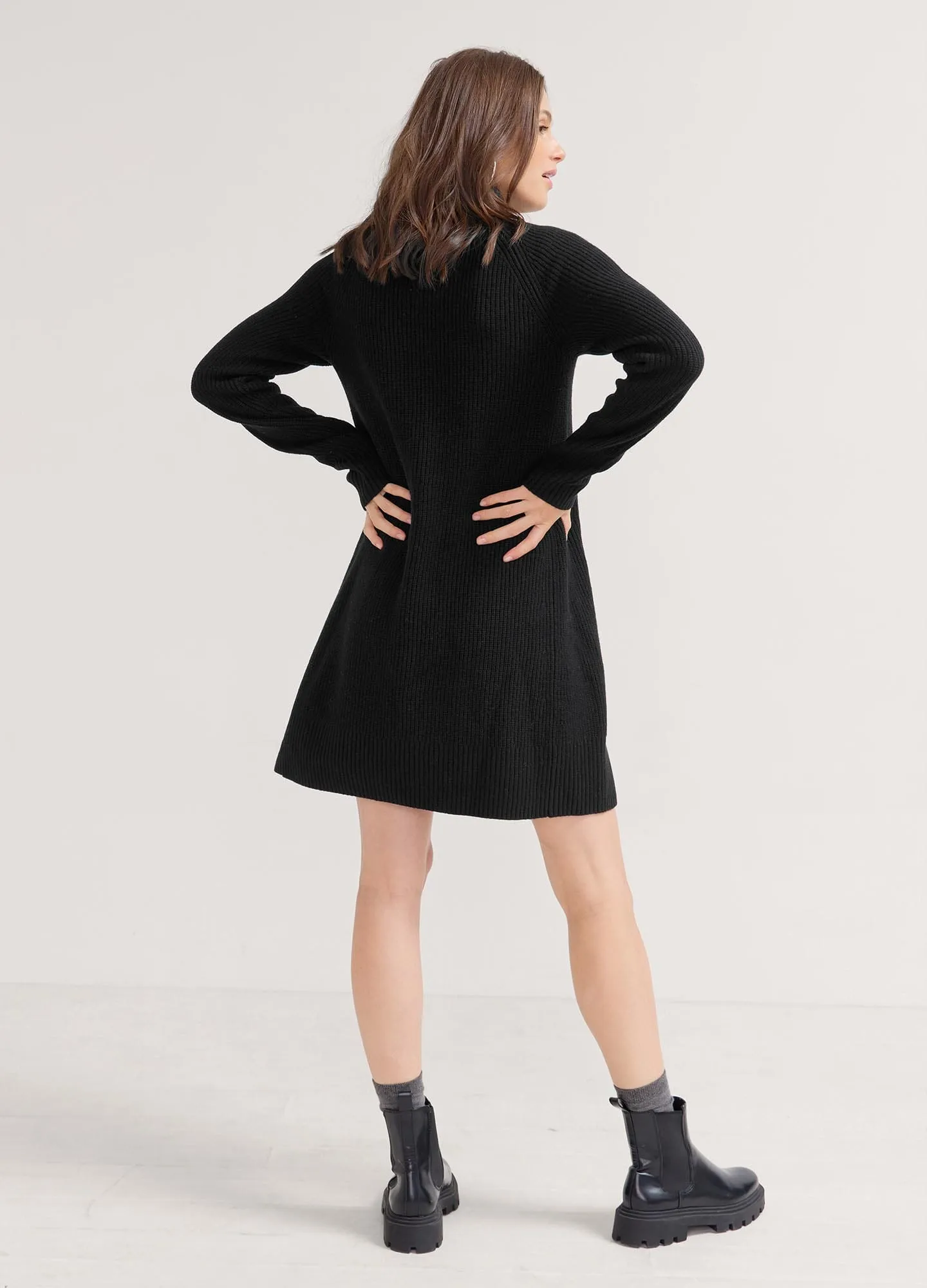 The Irina Shaker Mini Sweater Dress