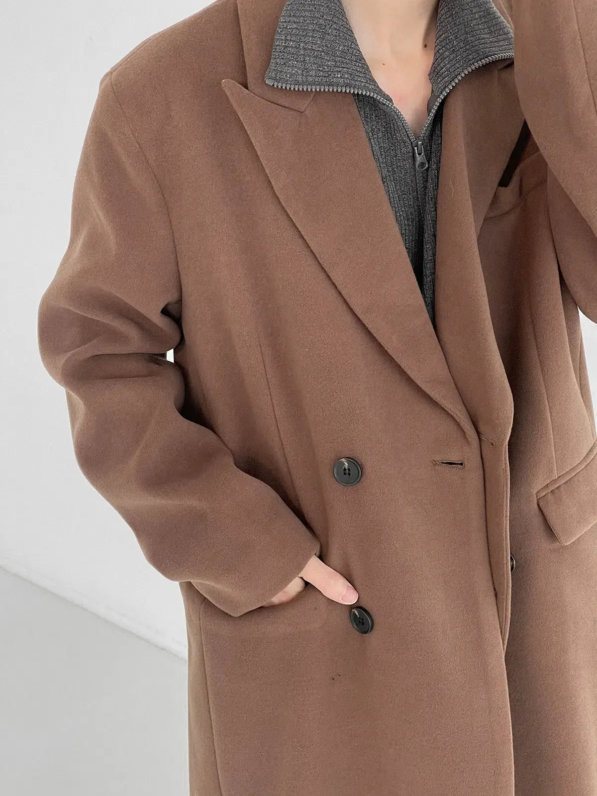 Thickened Woolen Trench-Coat