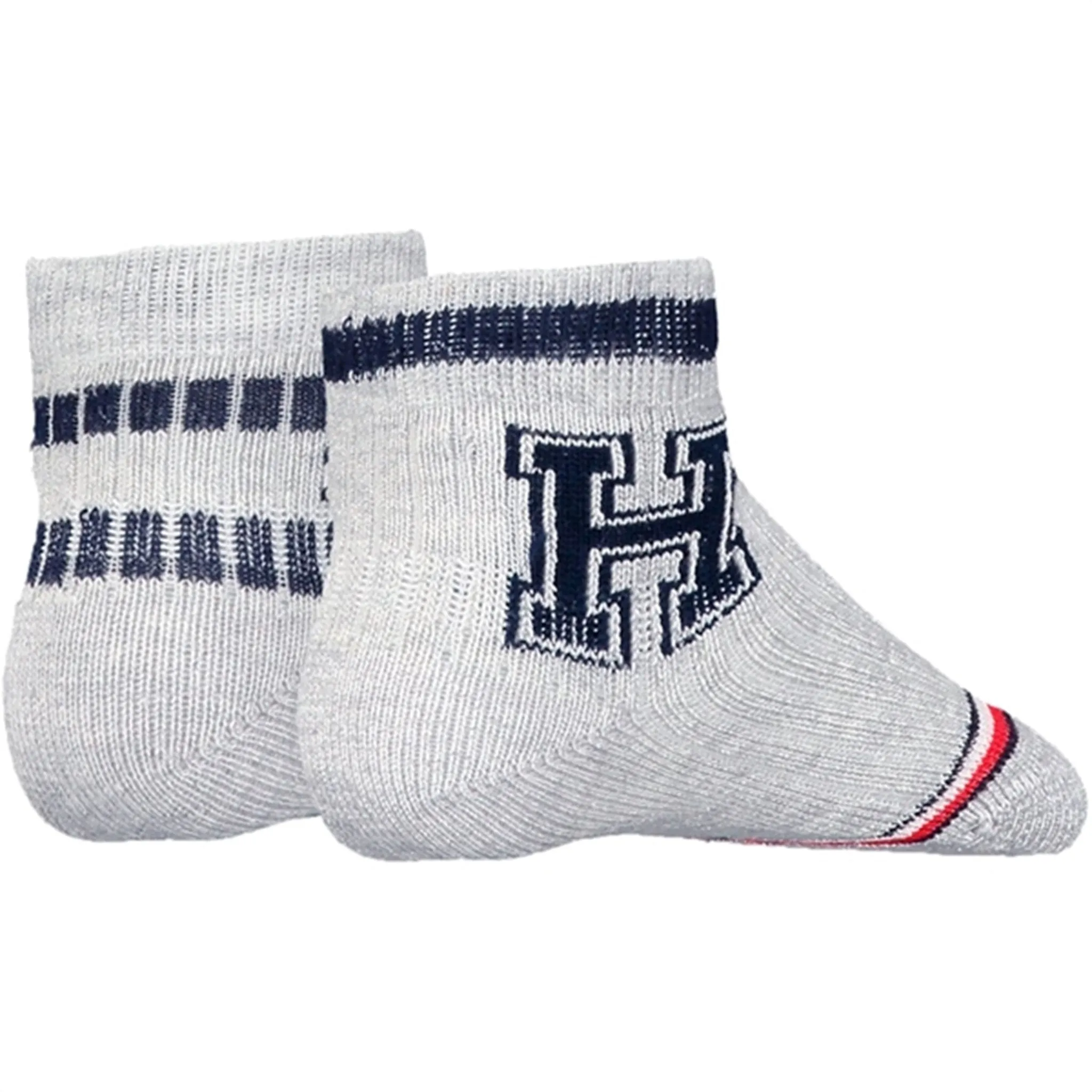 Tommy Hilfiger Baby Varsity Socks 2-Pack Grey Melange Combo