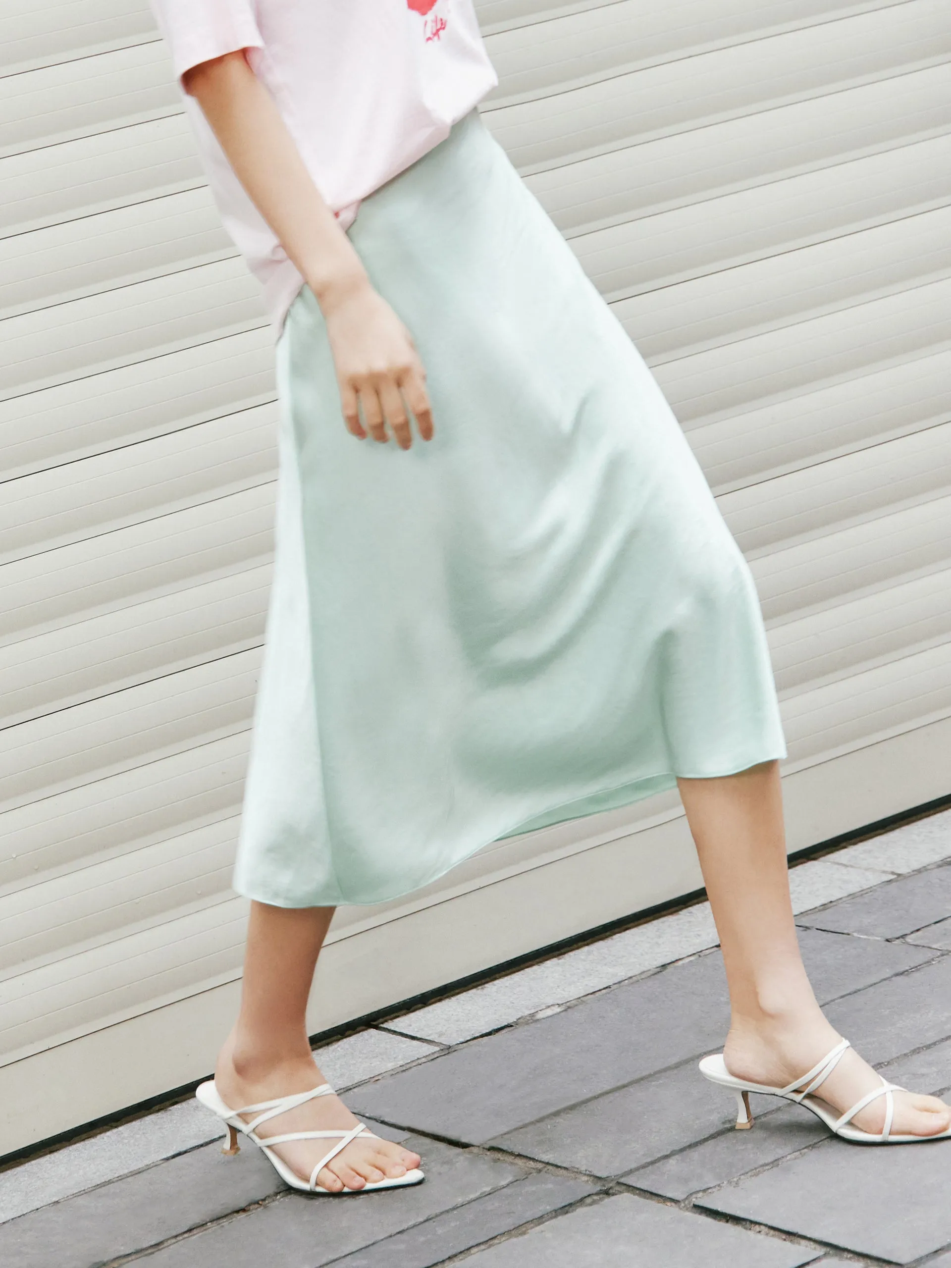 Triacetate Midi Skirt