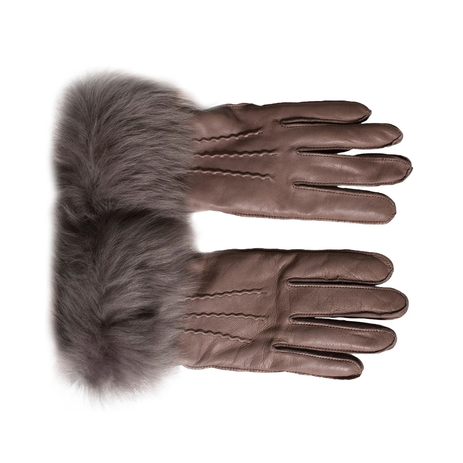 UGG 3 Point Long Toscana Smart Stormy Grey Gloves - Women's