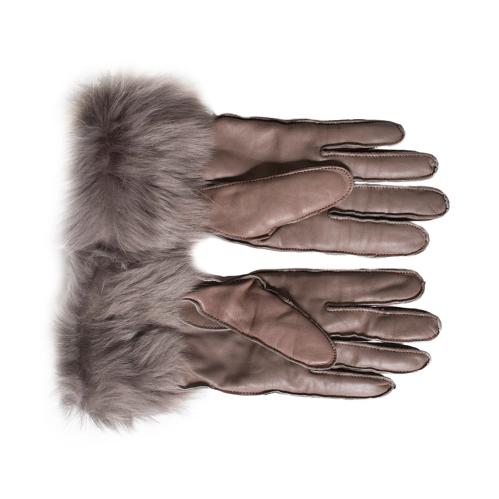 UGG 3 Point Long Toscana Smart Stormy Grey Gloves - Women's