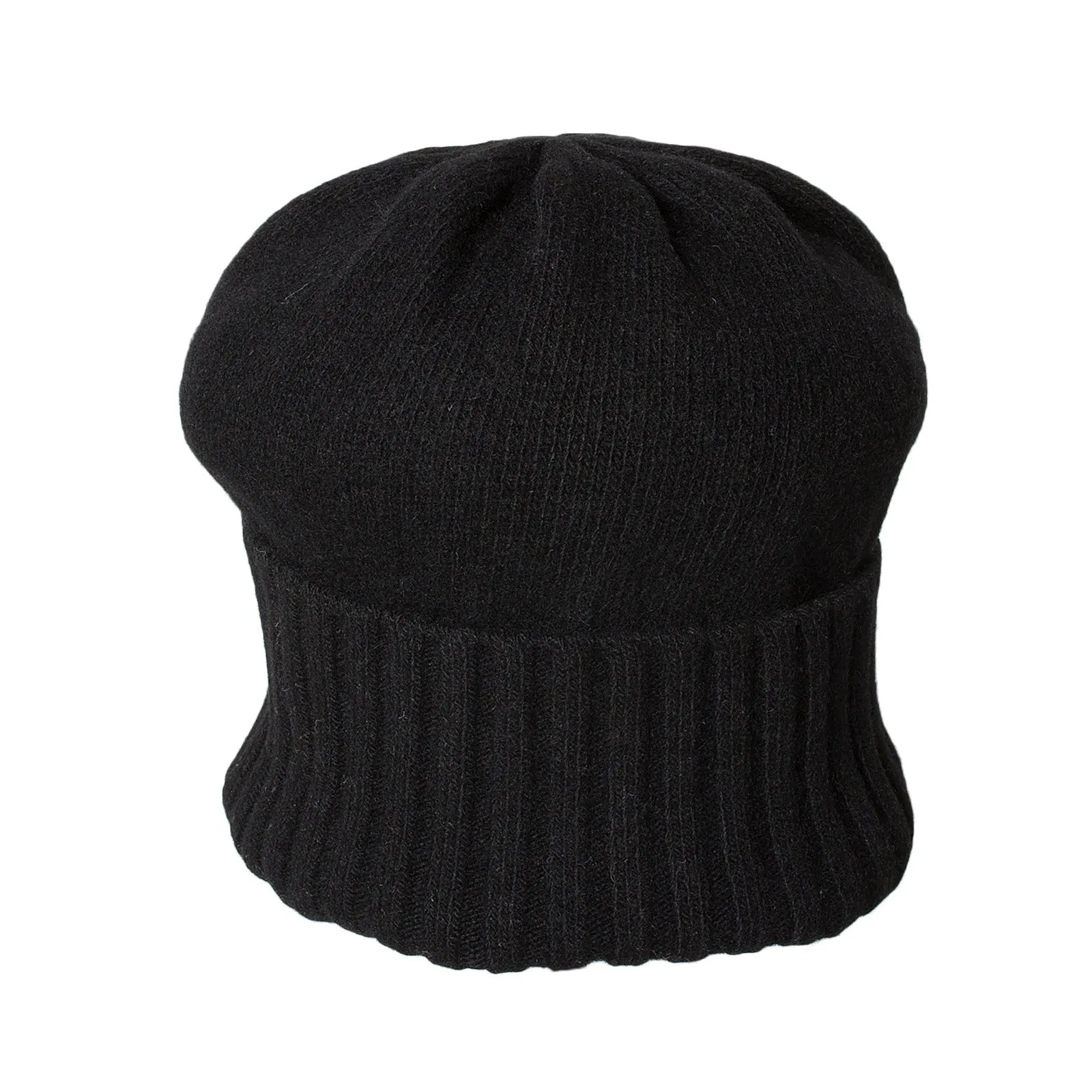 UGG Oliv Wide Cuffed Cashmere Beanie Black - Women's