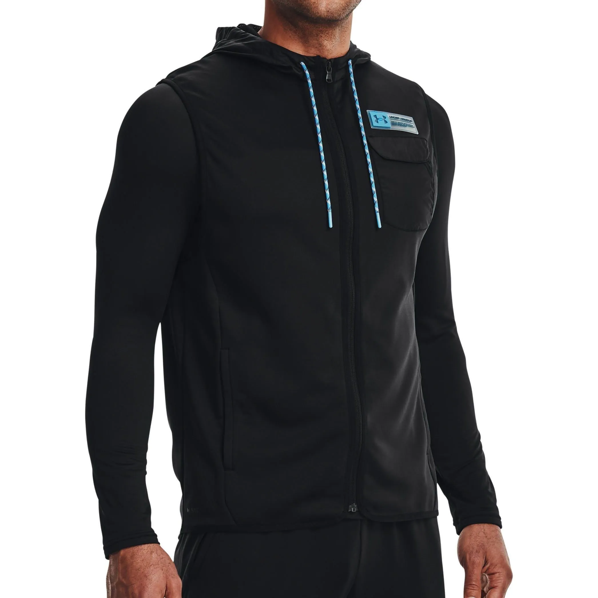 Under Armour Storm Hooded Mens Running Gilet - Black