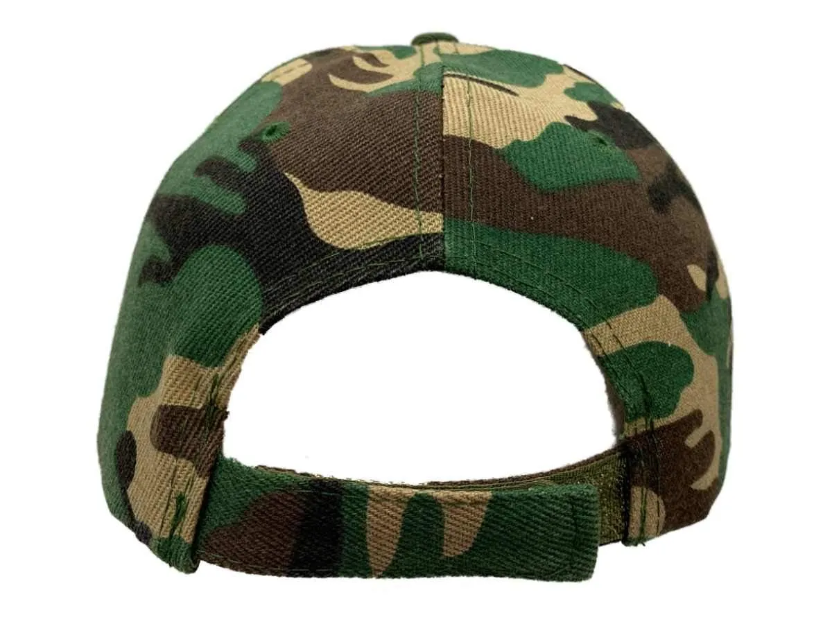 United States Army Veteran XM Camouflage Structured Adjustable Strap Hat Cap