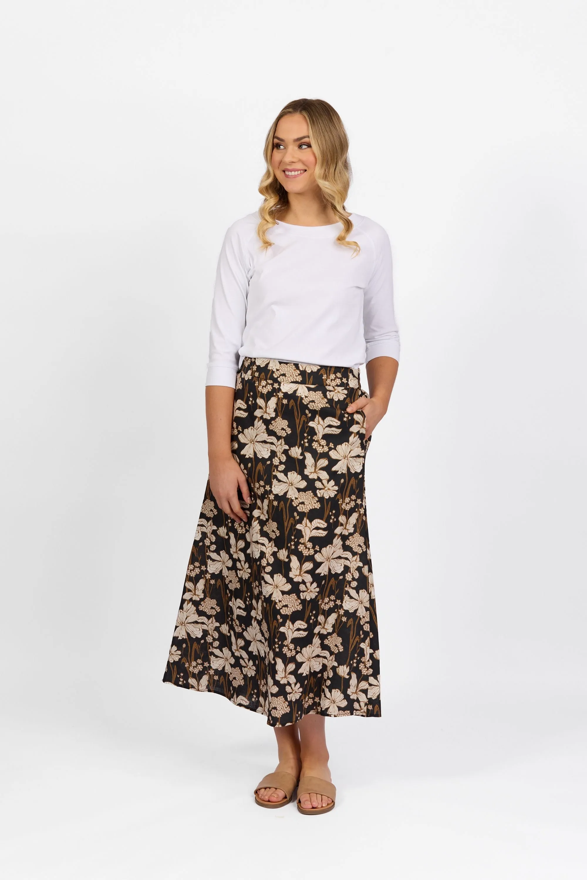 Vassalli - Long A-Line Skirt-Roma