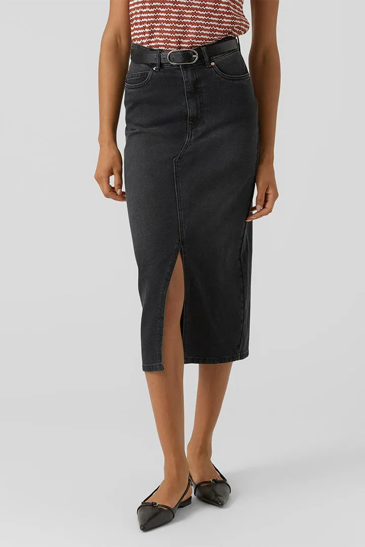 Veri High Waist Denim Skirt