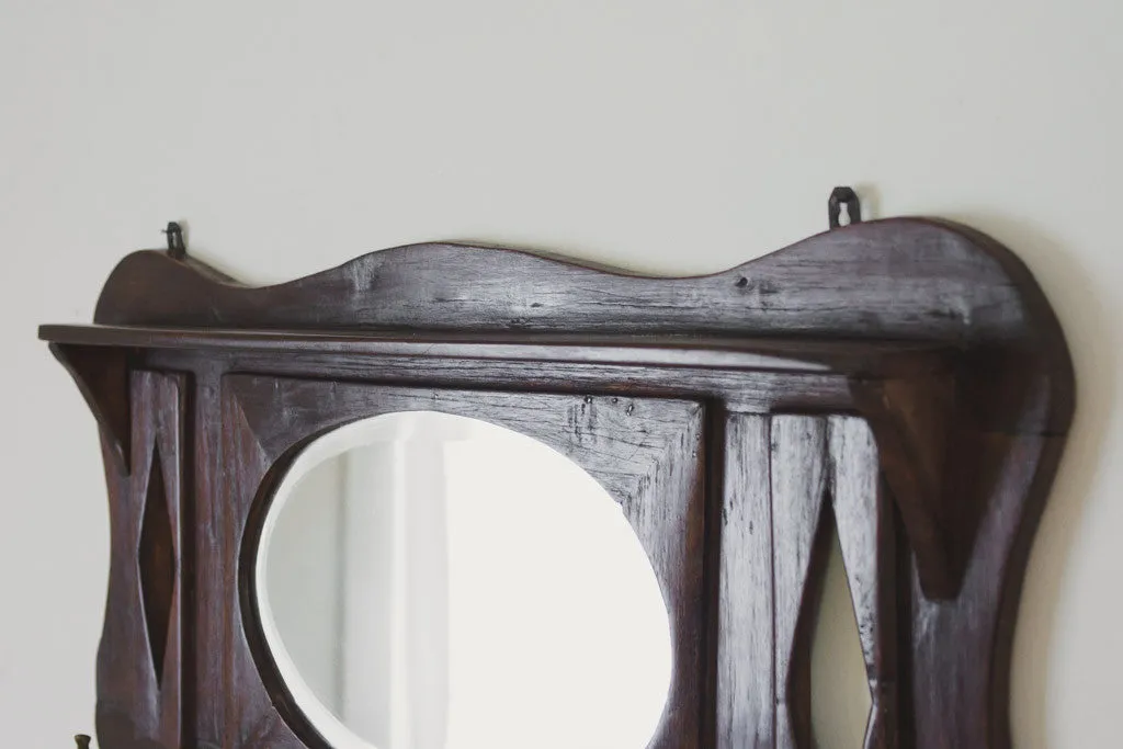 Vintage Mirrored Coat Rack