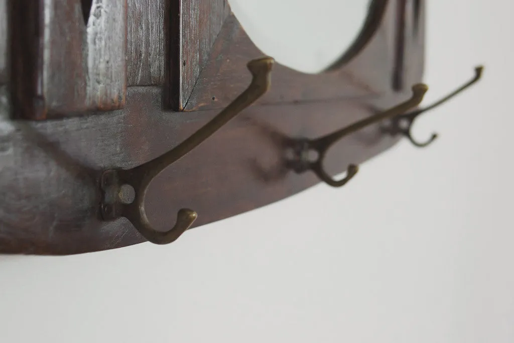 Vintage Mirrored Coat Rack