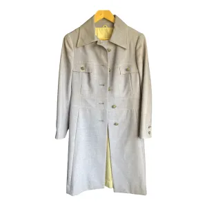 Vintage Pale Blue Long Sleeved Coat UK Size 12