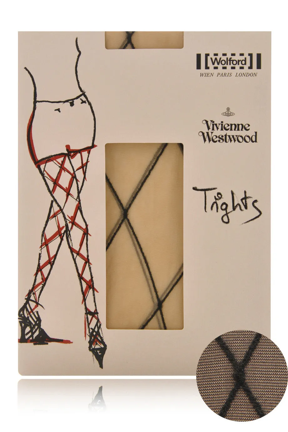 VIVIENNE WESTWOOD 18324 DIAMOND Sheer Black Tights