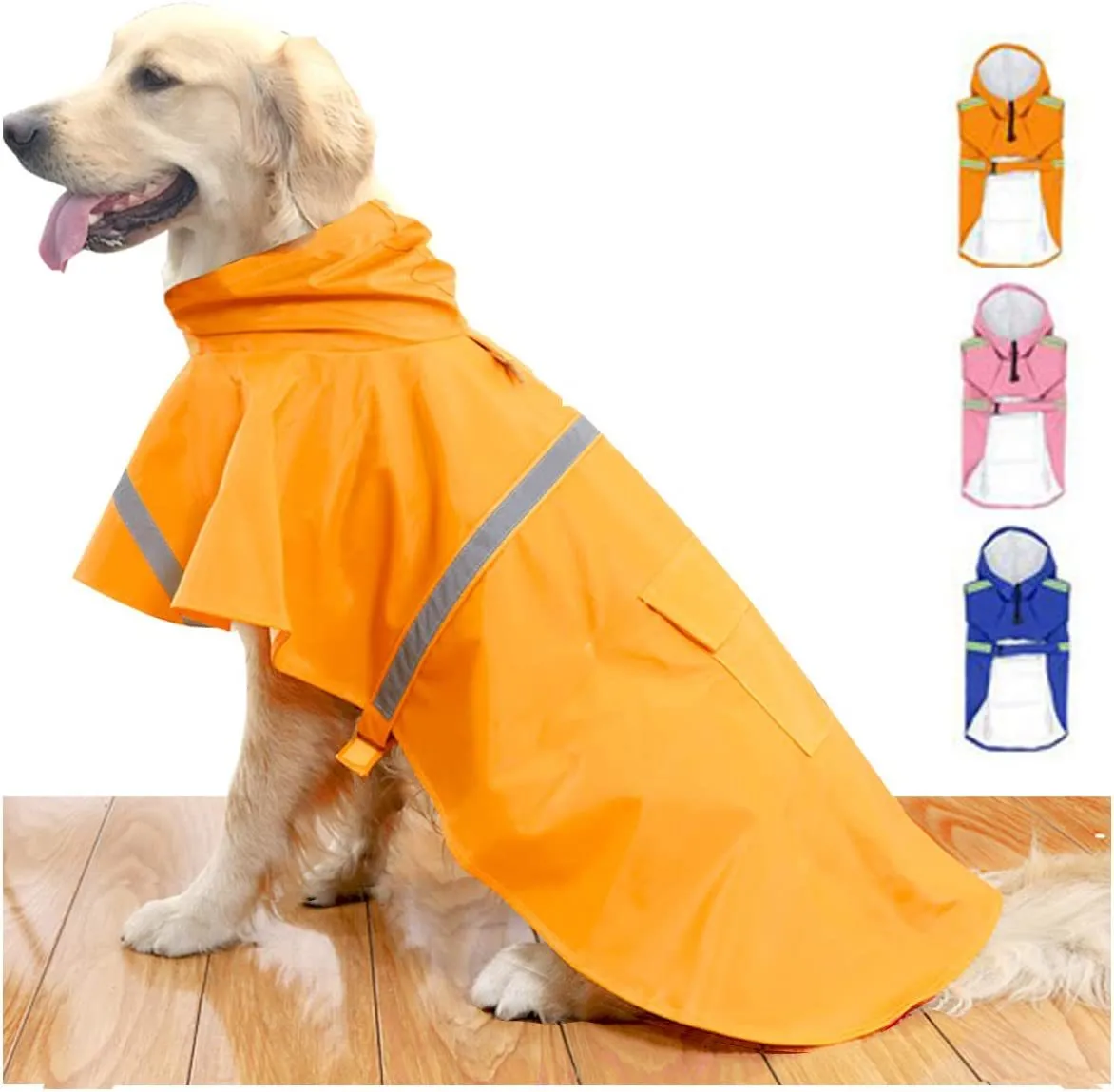 Waterproof Hooded Rain Poncho for Dogs