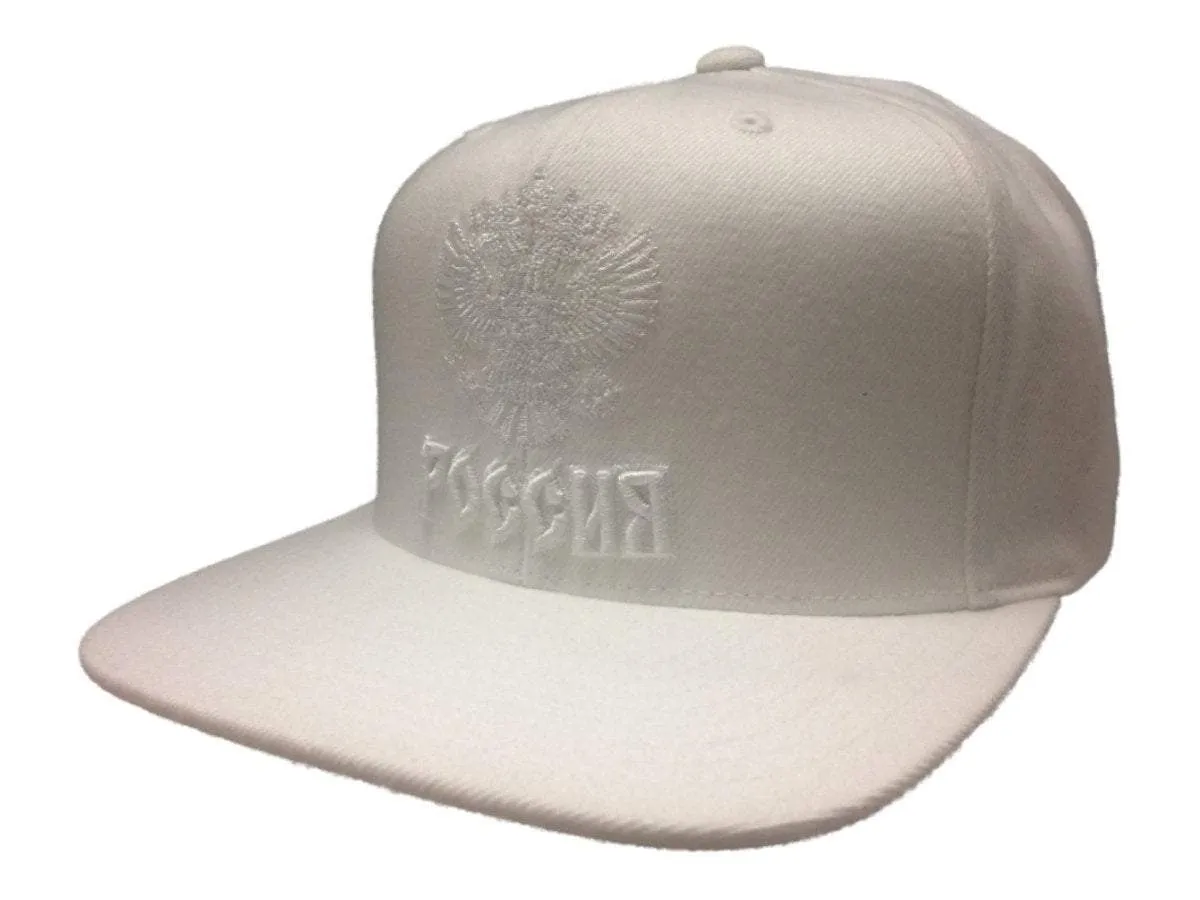 World Cup of Hockey Team Russia Mitchell & Ness White Snapback Flat Bill Hat Cap