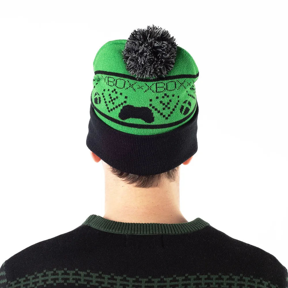 Xbox Green & Black Pompom Beanie