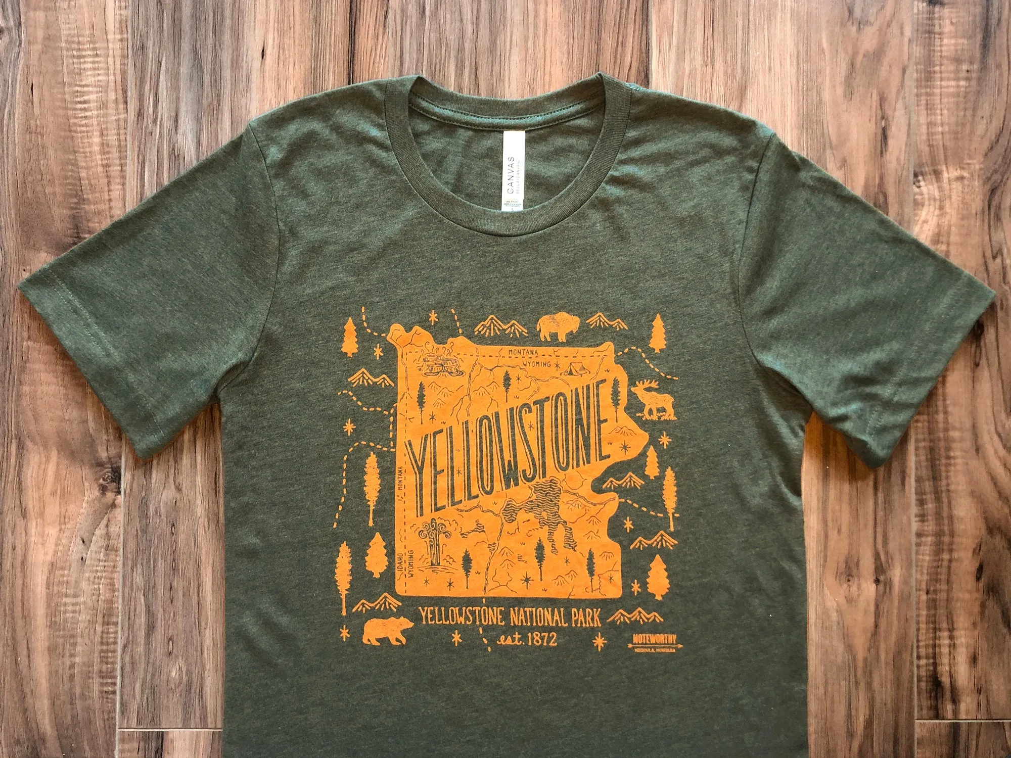 Yellowstone Map T-Shirt